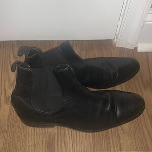 Used  Real leather Men’s Black size 10 dress shoes